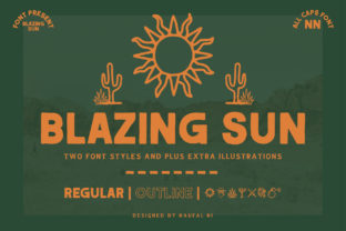 Blazing Sun Font: A Vintage Sans Serif for Editorial Expression